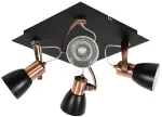 Valgusti lagi Candellux Lighting Markus 98-35639, GU10, 4 x 50 W, must v. / vask v.
