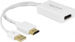 Adapter Delock HDMI-A Male to DisplayPort Female HDMI-A 19 pin male, Display port female, valge v.