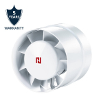 Ventilaator t&otilde;mbe/kanaliventilaator Haushalt 100VKO, 10 cm