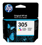 Tindiprinteri kassett HP 305, kollane v./sinine v./fuksia (magenta) v.