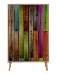 Kapp Kalune Design Multibox 726, pruun v./mitmev&auml;rviline, 36 cm x 80 cm x 127 cm