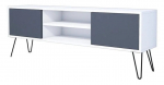 TV-laud Kalune Design Hare, antratsiit v./valge v., 140 cm x 30 cm x 50 cm