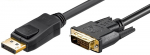 Juhe MicroConnect DisplayPort to DVI-D DisplayPort male, DVI-D male, 1 m, must