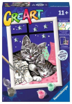 Maalimine numbrite j&auml;rgi Ravensburger CreArt Sweet Kittens, mitmev&auml;rviline