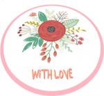 Vannitoa p&otilde;randamatt Foutastic With Love 359CHL4451, valge v./punane v./roheline v., 200 cm x 200 cm, &Oslash; 200 cm