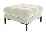 Tumba Micadoni Home Mamaia Velvet, must v./kreemjasvalge, 60 cm x 60 cm x 41 cm