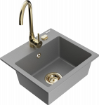 K&ouml;&ouml;givalamu Mexen Milo 6505-71-670200-50, graniit, 43.5 cm x 41 cm x 17.1 cm, kuldne/hall