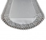 Piklik laudlina ovaalne, valge, 40 x 85 cm