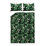 Voodipesukomplekt Okko Fuxia, roheline v., 50 x 70 cm, 160 x 200 cm, 3 tk