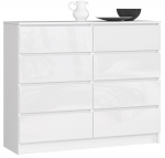 Kummut Akord K120, valge v., 99 cm x 40 cm x 120 cm