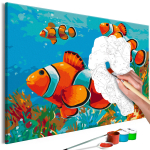 Maalimine numbrite j&auml;rgi Artgeist Gold Fishes MA_0180, mitmev&auml;rviline, 60 x 40 cm