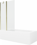 Vann seinaga, teisaldatav/sisseehitatav Mexen Vega, 150 cm x 70 cm x 40 cm, ristk&uuml;lik, l&auml;bipaistev/kuldne