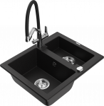 K&ouml;&ouml;givalamu koos kraaniga Mexen Carlos Duo, graniit, 58.2 cm x 47.5 cm x 17.7 cm, h&otilde;be/must