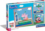 Pusle 3in1 Clementoni Super Color Peppa Pig 25293, 21 cm x 20.5 cm, 144 tk, mitmev&auml;rviline