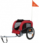 Jalgrattahaagis koertele Trixie, tekstiil/metall, must v./punane v.