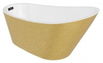 Vann, teisaldatav Besco Melody Glam Gold, 150 cm x 80 cm x 72 cm, ovaalne, kuldne/grafiit