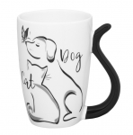 Tass Ambition Black Cat, valge v./must v., 0.38 l