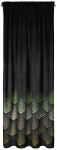 &Ouml;&ouml;kardin Angelina, must/roheline, 140 cm x 270 cm