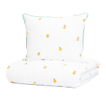 Voodipesukomplekt Homla Orangie 879598, valge v./oranž v., 140 x 200 cm