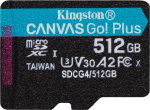 M&auml;lukaart Kingston Canvas Go! Plus SDCG4/512GBSP, 512 GB, 200 Mb/s