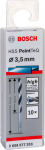 Metallist puurikomplekt Bosch PointTeQ, metall, hss, silindriline, 3.5 mm x 7 cm