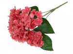 Kunstlilledest kimp, hortensia, punane, 45 cm