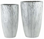 Istutuspott Mondex Neva Marble HTYE9629, keraamiline, valge v., 2 tk