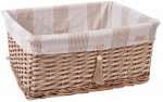 Korv Home4you Willi Stripe 61041, puuvill/paju, 48 cm x 38 cm, pruunikas v.