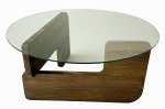Kohvilaud Kalune Design Mia, p&auml;hklipuu v./l&auml;bipaistev v., 75 cm x 75 cm x 35 cm