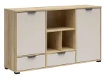 Kummut Chuck, ka&scaron;miir v./mauvella oak v., 90.5 cm x 153 cm x 40 cm