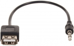 Adapter Maclean USB 2.0 A female, 3.5 mm male, 0.23 m, must v.