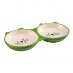 Kauss loomale Ferplast, 0.23 l, 21.5 cm x 12 cm x 2.5 cm, valge v./roheline v.