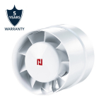 Ventilaator t&otilde;mbe/kanaliventilaator Haushalt 125VKO, 12.5 cm