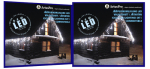 LED valguskardin Artus Pro LED-RPLR-100-5X0.65M-240V-W/BL, 5 m, valge v., 100 LED