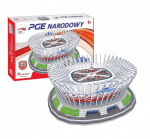 3D-pusle Cubicfun PGE National Stadium, 33 cm x 3.6 cm, 105 tk, valge v./roheline v./hall v.