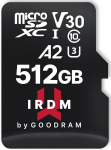 M&auml;lukaart Goodram IRDM M2AA A2 Microcard + Adapter, 512 GB, 170 Mb/s - 120 Mb/s