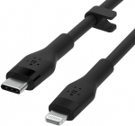 Kaabel Belkin BoostCharge USB-C for Lightning, 1x USB Type-C/1 x Lightning, 200 cm, must v., 15 W