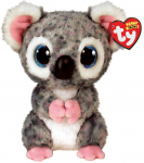 Pehme m&auml;nguasi TY Beanie Boo Karli Koala, valge v./hall v., 15 cm