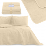 Voodikate Restilo Palsha, kreemjasvalge, 170 cm x 210 cm