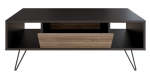 Kohvilaud Kalune Design Mistico, must v./p&auml;hklipuu v., 120 cm x 60 cm x 45.6 cm