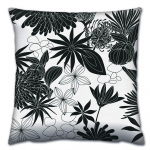 Dekoratiivne padi Mioli Decor, valge/must, 43 cm x 43 cm