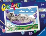 Maalimine numbrite j&auml;rgi Ravensburger CreArt Kittnens In Hammock, mitmev&auml;rviline