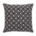 Dekoratiivne padi Home4you Holly, must v./kollane v., 45 cm x 45 cm