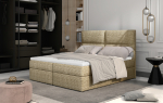 Voodi kahekohaline kontinentaalne Amber Berlin 03, 140 x 200 cm, eriv&auml;rviline/beež v., madratsiga, p&otilde;hjalippidega