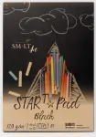 Joonistuspaber Smiltainis Start Pad, A4, 120 g/m&sup2;, must v., 29.7 cm x 21 cm, 20 lk. tk.