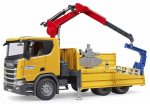 M&auml;ngukraanaga veoauto Bruder Scania Super 560R 03551, 1:16, kollane v.