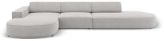 Nurgadiivan Micadoni Home Jodie Rounded Open 4 Seats, helehall v., vasak, 342 x 166 cm x 70 cm
