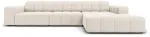 Nurgadiivan Micadoni Home Jennifer Velvet, beež v., parem, 284 x 166 cm x 70 cm