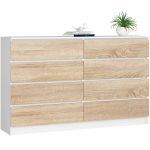 Kummut Akord K160, valge v./sonoma tamm v., 99 cm x 160 cm x 40 cm