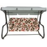 Aiakiik Patio Rimini, pruun v./punane v./hall v., 222 cm x 143 cm x 173 cm